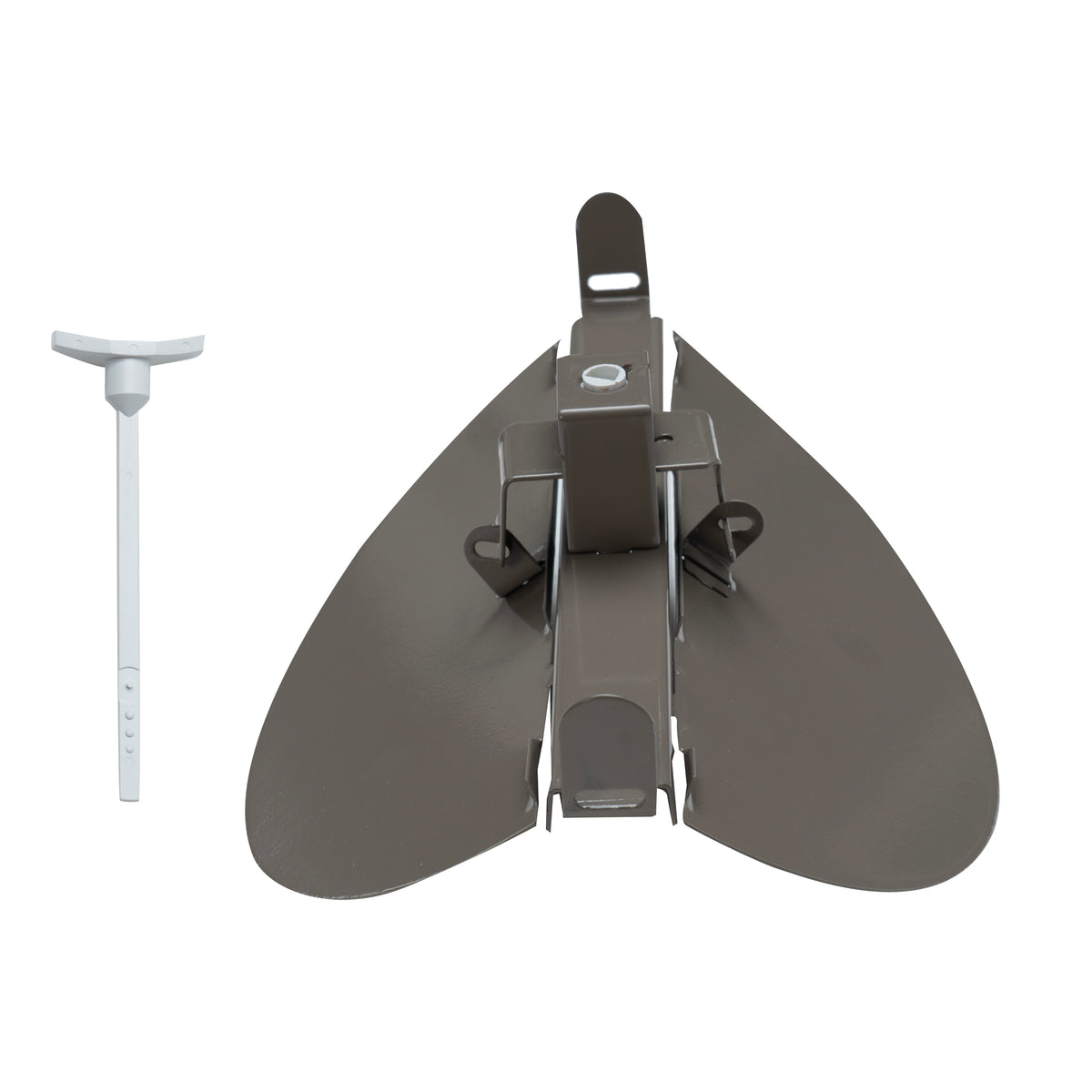 Fits 8 Inch Neck Air Duct | Steel Butterfly Damper | For Round Ceiling Air Supply Diffuser with Plastic Key-Handle | Brown | Outer Dimension: 9-1/2"