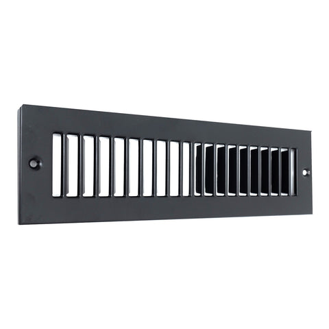 Fits 2x10 Duct Opening | Toe Kick Vent Cover | Cabinet Toe Kick Space Register Grille | HVAC Toe Space Vent Cover | Outer Dimensions: 3 3/8" X 11 3/8" | Black