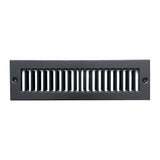 Fits 2x10 Duct Opening | Toe Kick Vent Cover | Cabinet Toe Kick Space Register Grille | HVAC Toe Space Vent Cover | Outer Dimensions: 3 3/8" X 11 3/8" | Black