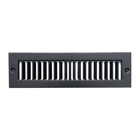 Fits 2x10 Duct Opening | Toe Kick Vent Cover by Handua | Cabinet Toe Kick Space Register Grille | HVAC Toe Space Vent Cover | Outer Dimensions: 3 3/8" X 11 3/8" | Black