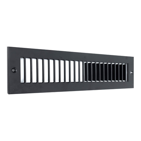 Fits 2x12 Duct Opening | Toe Kick Vent Cover | Cabinet Toe Kick Space Register Grille | HVAC Toe Space Vent Cover | Outer Dimensions: 3 3/8" X 13 3/8" | Black
