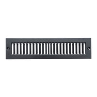 Fits 2x12 Duct Opening | Toe Kick Vent Cover by Handua | Cabinet Toe Kick Space Register Grille | HVAC Toe Space Vent Cover | Outer Dimensions: 3 3/8" X 13 3/8" | Black