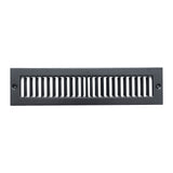 Fits 2x12 Duct Opening | Toe Kick Vent Cover | Cabinet Toe Kick Space Register Grille | HVAC Toe Space Vent Cover | Outer Dimensions: 3 3/8" X 13 3/8" | Black