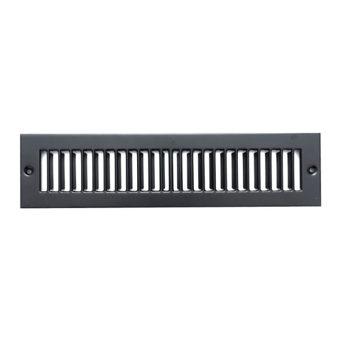 Fits 2x12 Duct Opening | Toe Kick Vent Cover by Handua | Cabinet Toe Kick Space Register Grille | HVAC Toe Space Vent Cover | Outer Dimensions: 3 3/8" X 13 3/8" | Black