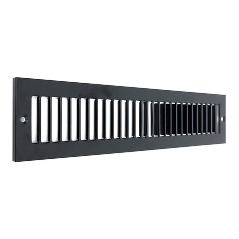 Fits 2x14 Duct Opening | Toe Kick Vent Cover | Cabinet Toe Kick Space Register Grille | HVAC Toe Space Vent Cover | Outer Dimensions: 3 3/8" X 15 3/8" | Black