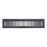 Fits 2x14 Duct Opening | Toe Kick Vent Cover | Cabinet Toe Kick Space Register Grille | HVAC Toe Space Vent Cover | Outer Dimensions: 3 3/8" X 15 3/8" | Black