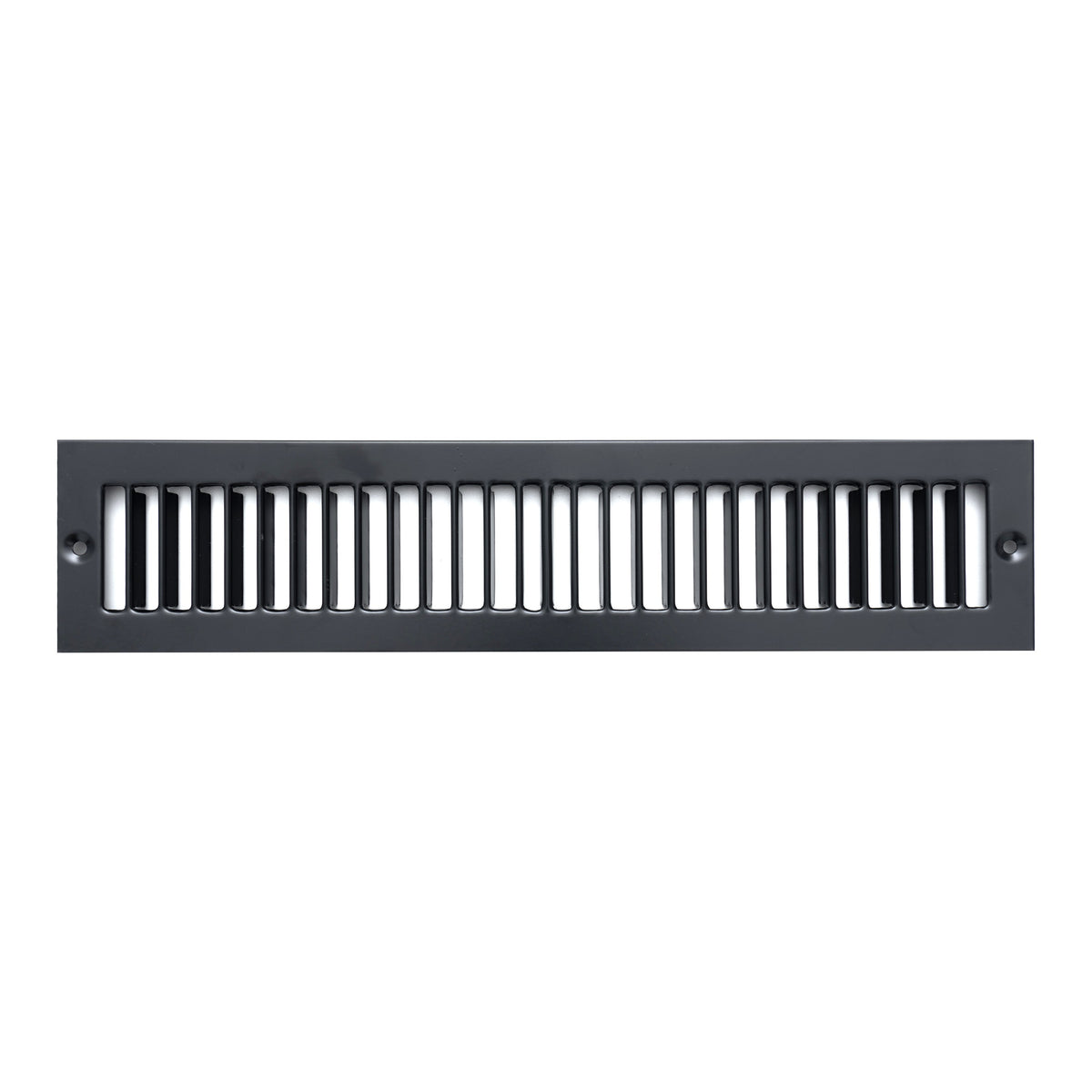 Fits 2x14 Duct Opening | Toe Kick Vent Cover by Handua | Cabinet Toe Kick Space Register Grille | HVAC Toe Space Vent Cover | Outer Dimensions: 3 3/8" X 15 3/8" | Black