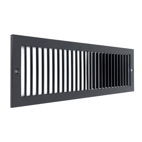 Fits 4x14 Duct Opening | Toe Kick Vent Cover | Cabinet Toe Kick Space Register Grille | HVAC Toe Space Vent Cover | Outer Dimensions: 5 3/8" X 15 3/8" | Black