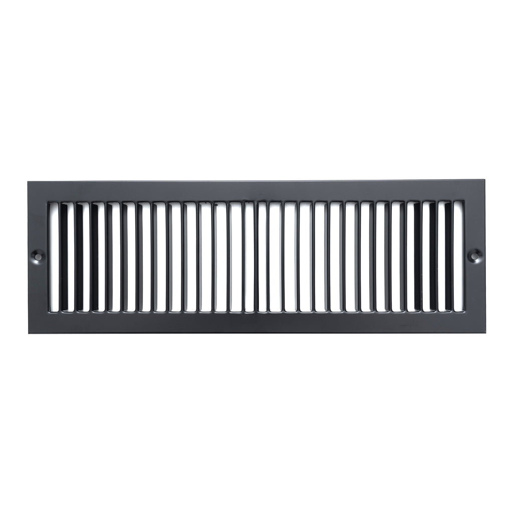 Fits 4x14 Duct Opening | Toe Kick Vent Cover by Handua | Cabinet Toe Kick Space Register Grille | HVAC Toe Space Vent Cover | Outer Dimensions: 5 3/8" X 15 3/8" | Black