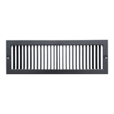 Fits 4x14 Duct Opening | Toe Kick Vent Cover | Cabinet Toe Kick Space Register Grille | HVAC Toe Space Vent Cover | Outer Dimensions: 5 3/8" X 15 3/8" | Black