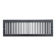 4 x 14-inch Black Steel toe kick register, front view