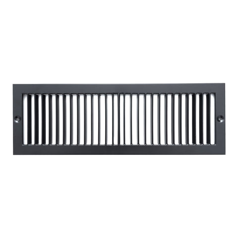 Fits 4x14 Duct Opening | Toe Kick Vent Cover | Cabinet Toe Kick Space Register Grille | HVAC Toe Space Vent Cover | Outer Dimensions: 5 3/8" X 15 3/8" | Black