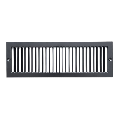 Fits 4x14 Duct Opening | Toe Kick Vent Cover by Handua | Cabinet Toe Kick Space Register Grille | HVAC Toe Space Vent Cover | Outer Dimensions: 5 3/8" X 15 3/8" | Black