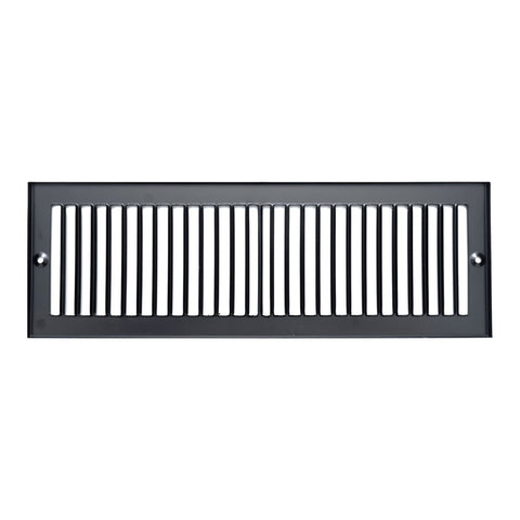 Fits 4x14 Duct Opening | Toe Kick Vent Cover | Cabinet Toe Kick Space Register Grille | HVAC Toe Space Vent Cover | Outer Dimensions: 5 3/8" X 15 3/8" | Black
