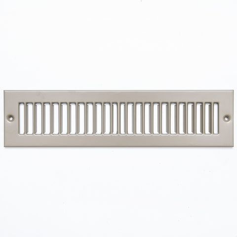 2" x 12" [Duct Opening Size] Toe Kick Register Grille | Vent Cover  | Outer Dimensions: 3.5" X 13.5" | Brown