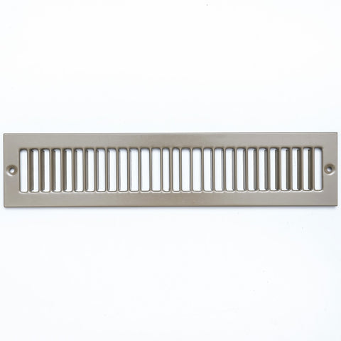 2" x 14" [Duct Opening Size] Toe Kick Register Grille | Vent Cover  | Outer Dimensions: 3.5" X 15.5" | Brown