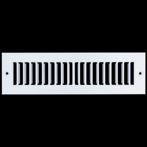 2" x 10" [Duct Opening Size] Toe Kick Register Grille | Vent Cover  | Outer Dimensions: 3.5" X 11.5" | White