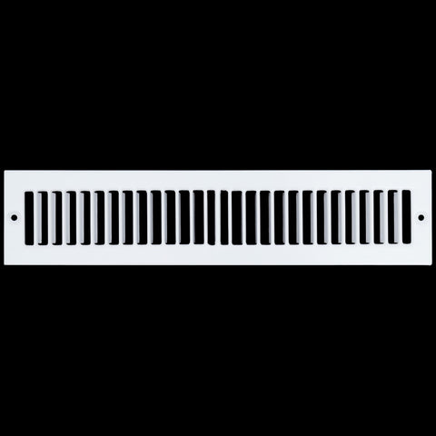 2" x 14" [Duct Opening Size] Toe Kick Register Grille | Vent Cover  | Outer Dimensions: 3.5" X 15.5" | White