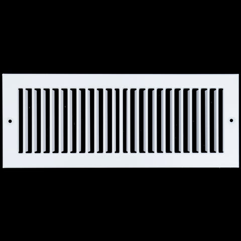 4" x 12" [Duct Opening Size] Toe Kick Register Grille | Vent Cover  | Outer Dimensions: 5.5" X 13.5" | White