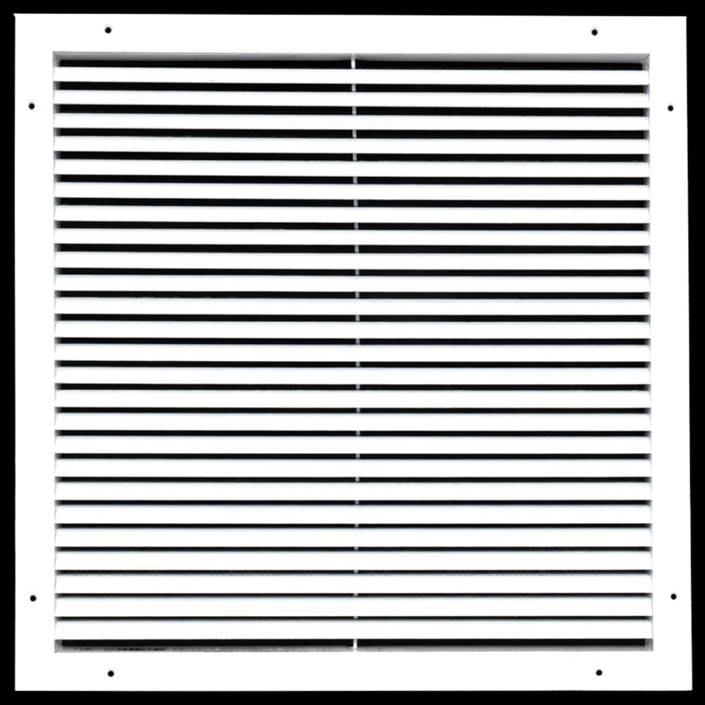 20"x20" Premium Aluminum Return Air Grille – Rust-Free HVAC Vent Cover for Wall & Ceiling | White | Out. Dim.: 21-13/16"W X 21-13/16"H