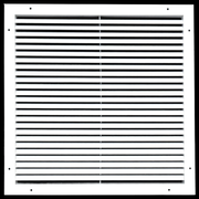 20 x 20-inch White Aluminum bar return grille, front view