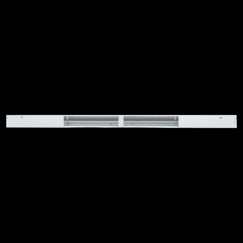 48-Inch Baseboard Air Register Grille | Vent Cover Grill | Adjustable Lever for Air Flow Control | Removable Faceplate | White