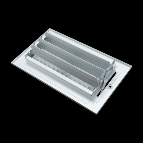 Fits 8x4 Duct Opening 1 WAY Steel Air Supply Diffuser by Handua | Register Vent Cover Grille for Sidewall and Ceiling | White | Outer Dimensions: 9.75" X 5.75"