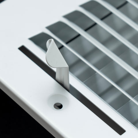 Fits 8x4 Duct Opening 1 WAY Steel Air Supply Diffuser by Handua | Register Vent Cover Grille for Sidewall and Ceiling | White | Outer Dimensions: 9.75" X 5.75"