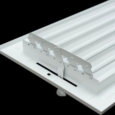 Fits 14x6 Duct Opening 2 WAY Steel Air Supply Diffuser by Handua | Register Vent Cover Grille for Sidewall and Ceiling | White | Outer Dimensions: 15.75" X 7.75"