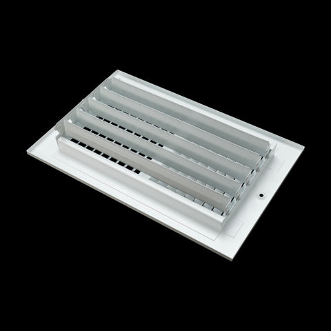 Fits 20x6 Duct Opening 2 WAY Steel Air Supply Diffuser by Handua | Register Vent Cover Grille for Sidewall and Ceiling | White | Outer Dimensions: 21.75" X 7.75"