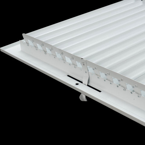 Fits 24x6 Duct Opening 3 WAY Steel Air Supply Diffuser by Handua | Register Vent Cover Grille for Sidewall and Ceiling | White | Outer Dimensions: 24.75" X 7.75"