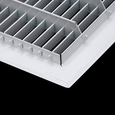 6"x30" Heavy Duty Return Air Floor Grille | Walkable White | Out. Dim.: 7-3/4"W X 31-3/4"H