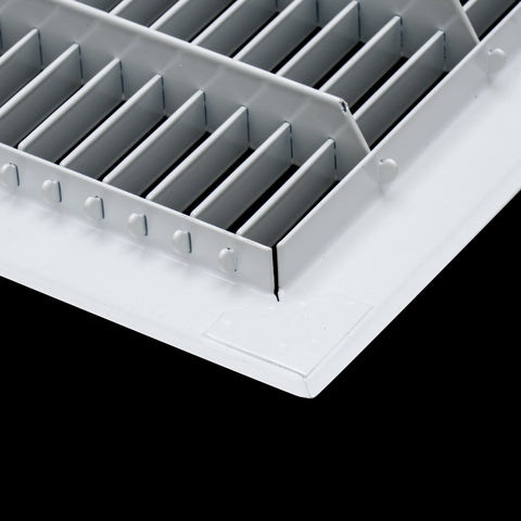 6"W x 30"H [Duct Opening] Return Air Floor Grille | Vent Cover Grill for Floor - White| Outer Dimensions: 7.75"W X 31.75"H