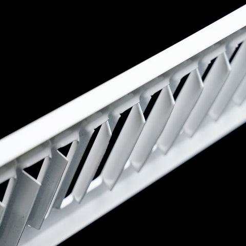 4" x 12" [Duct Opening Size] Toe Kick Register Grille | Vent Cover  | Outer Dimensions: 5.5" X 13.5" | White