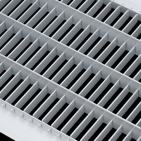 6"W x 30"H [Duct Opening] Return Air Floor Grille | Vent Cover Grill for Floor - White| Outer Dimensions: 7.75"W X 31.75"H