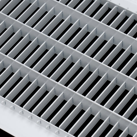 8"W x 12"H [Duct Opening] Return Air Floor Grille | Vent Cover Grill for Floor - White| Outer Dimensions: 9.75"W X 13.75"H
