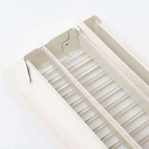 Handua HVAC White Floor Register with Louvered Design | Heavy Duty Walkable Design with Damper| Multipack