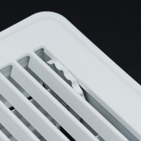 Fits 4x8 and 8x4 Duct Opening | Floor Register with Louvered Design by Handua | Heavy Duty Walkable Design with Damper | Floor Vent Grille | Easy to Adjust Air Supply Lever | White