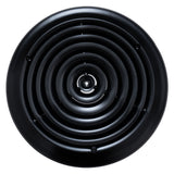 12" [Neck Size] Steel Round Air Supply Diffuser for Ceiling - Black - Outer Dimension: 15-15/16"