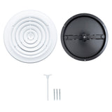 10" [Neck Size] Steel Round Air Supply Diffuser 10" Steel Damper included for Ceiling - Outer Dimension: 13-15/16"