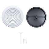 12" [Neck Size] Steel Round Air Supply Diffuser 12" Steel Damper included for Ceiling - Outer Dimension: 15-15/16"
