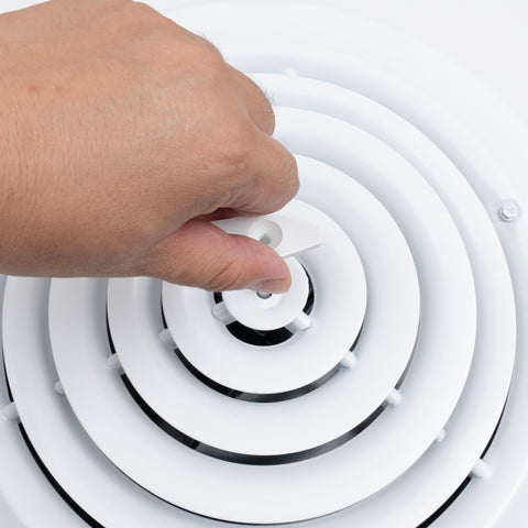 10" [Neck Size] Steel Round Air Supply Diffuser 10" Steel Damper included for Ceiling - Outer Dimension: 13-15/16"