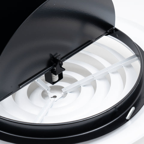 12" [Neck Size] Steel Round Air Supply Diffuser 12" Steel Damper included for Ceiling - Outer Dimension: 15-15/16"