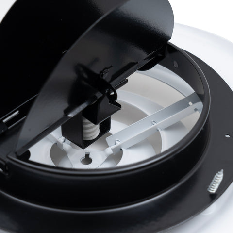 Handua 6" [Neck Size] Steel Round Air Supply Diffuser 6" Steel Damper included for Ceiling - Outer Dimension: 9-15/16"