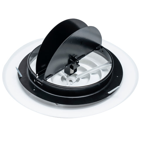 8" [Neck Size] Steel Round Air Supply Diffuser 8" Steel Damper included for Ceiling - Outer Dimension: 11-15/16"