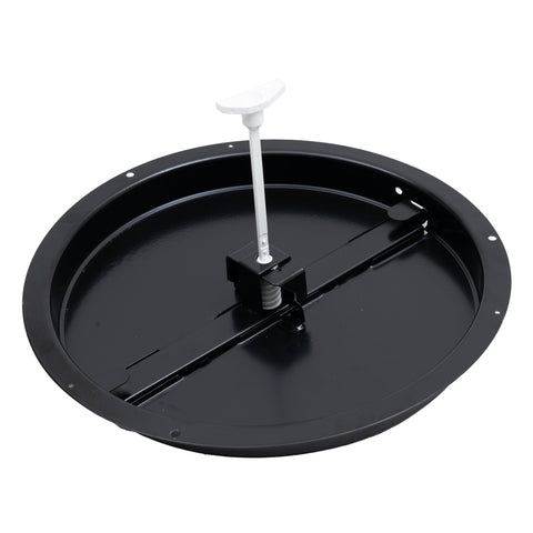 Handua 10" [Neck Size] Steel Butterfly Damper for Round Ceiling Air Supply Diffuser - Black | Outer Diameter: 11-1/2"