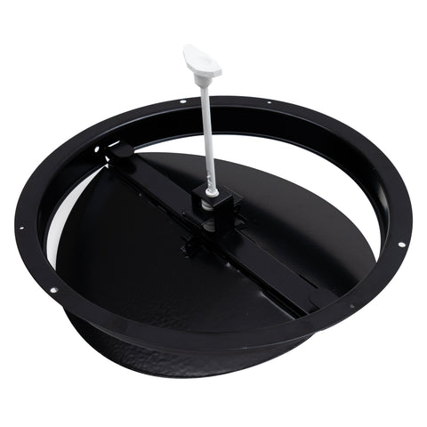 12" [Neck Size] Steel Butterfly Damper for Round Ceiling Air Supply Diffuser - Black | Outer Diameter: 13-1/2"