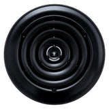 8" [Neck Size] Steel Round Air Supply Diffuser for Ceiling - Black - Outer Dimension: 11-15/16"