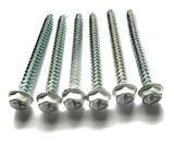 2" Hexagon Head - Slot Drive Screws for Vent Cover Grille & Register (6 Screws) ‚Äì White