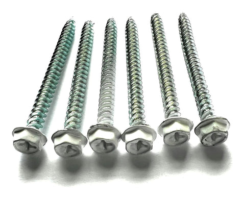 2" Hexagon Head - Slot Drive Screws for Vent Cover Grille & Register (6 Screws) – White